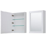 Daria 72 Inch Double Bathroom Vanity in White No Countertop No Sink Medicine Cabinets Brushed Gold Trim