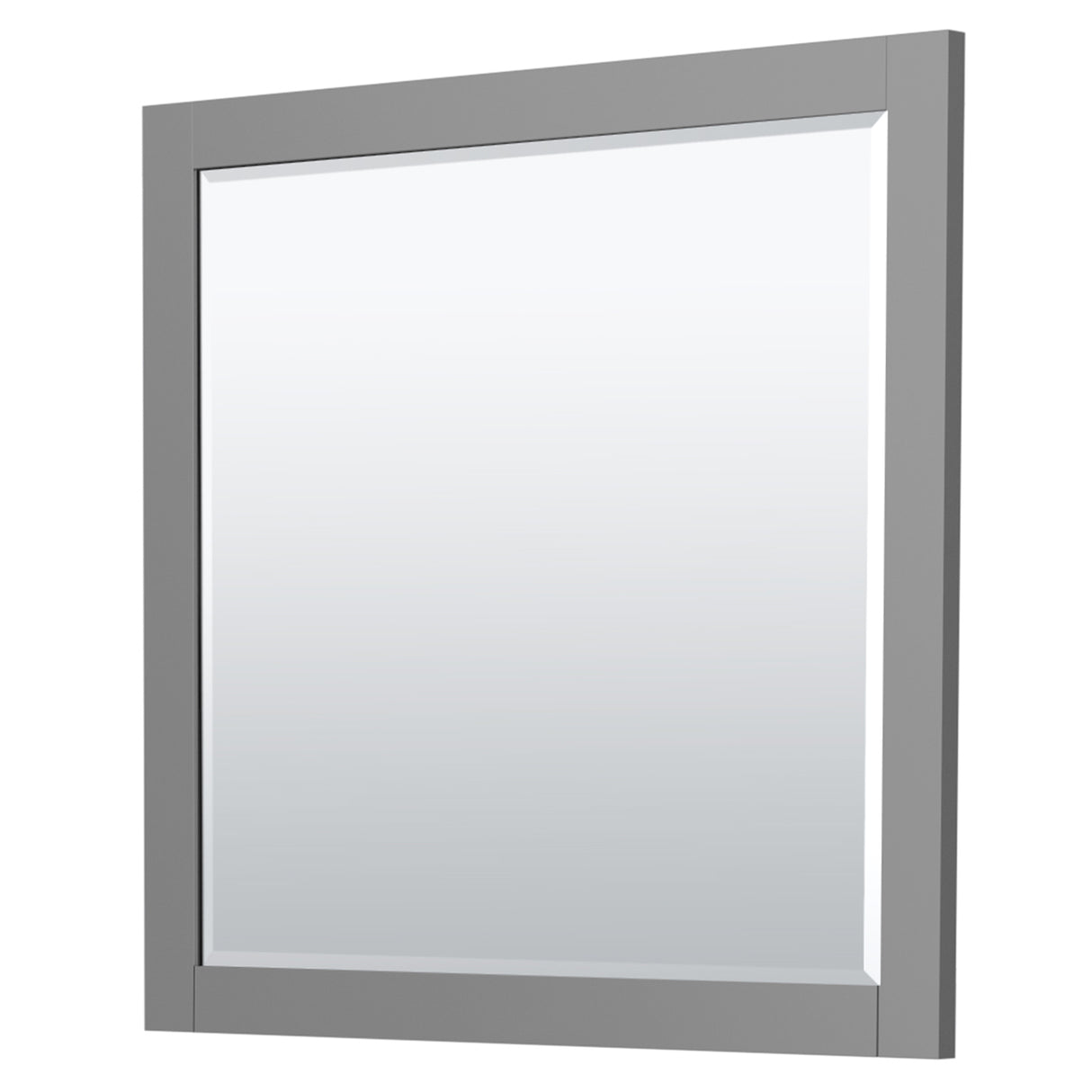 Miranda 36 Inch Single Bathroom Vanity in Dark Gray Carrara Cultured Marble Countertop Undermount Square Sink Matte Black Trim 34 Inch Mirror
