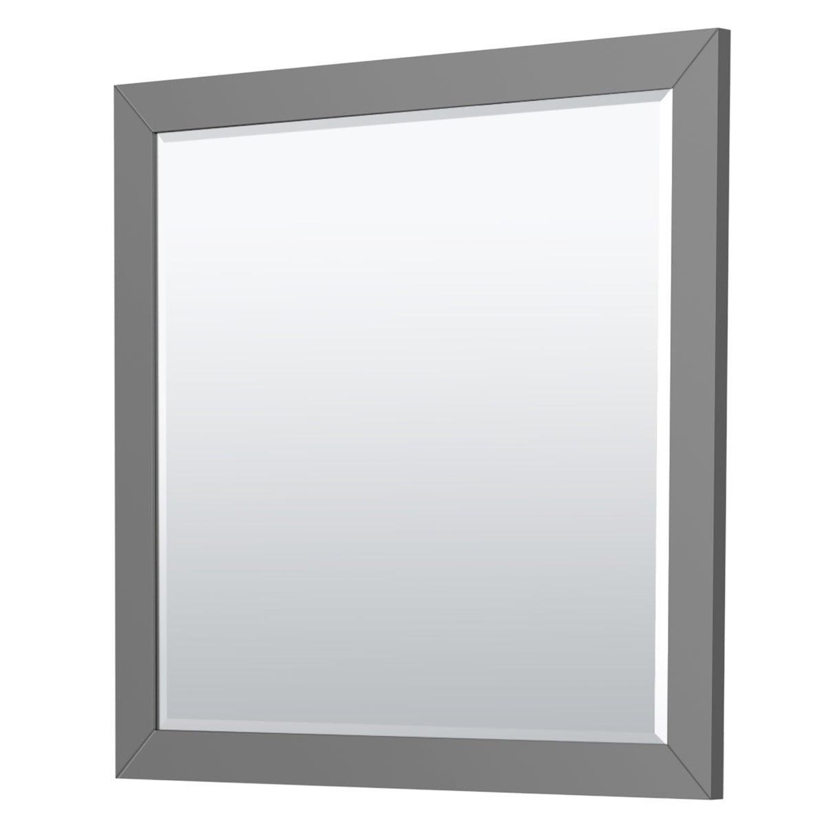 Strada 36 Inch Single Bathroom Vanity in Dark Gray Carrara Cultured Marble Countertop Undermount Square Sink Matte Black Trim 34 Inch Mirror