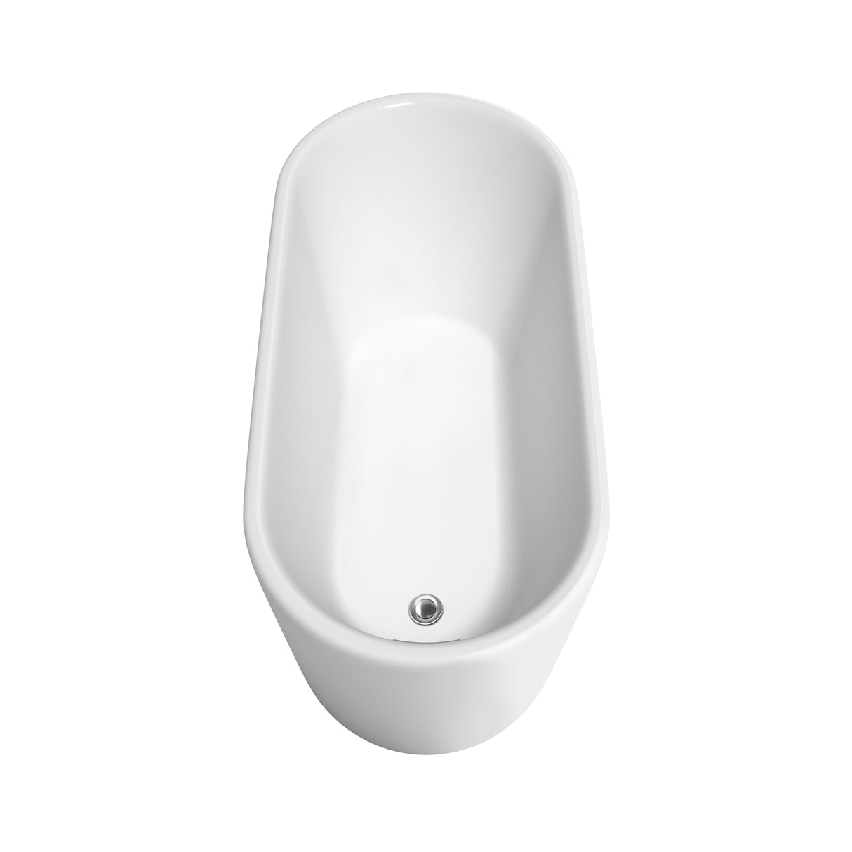 Ursula 59 Inch Freestanding Bathtub in White with Polished Chrome Drain and Overflow Trim