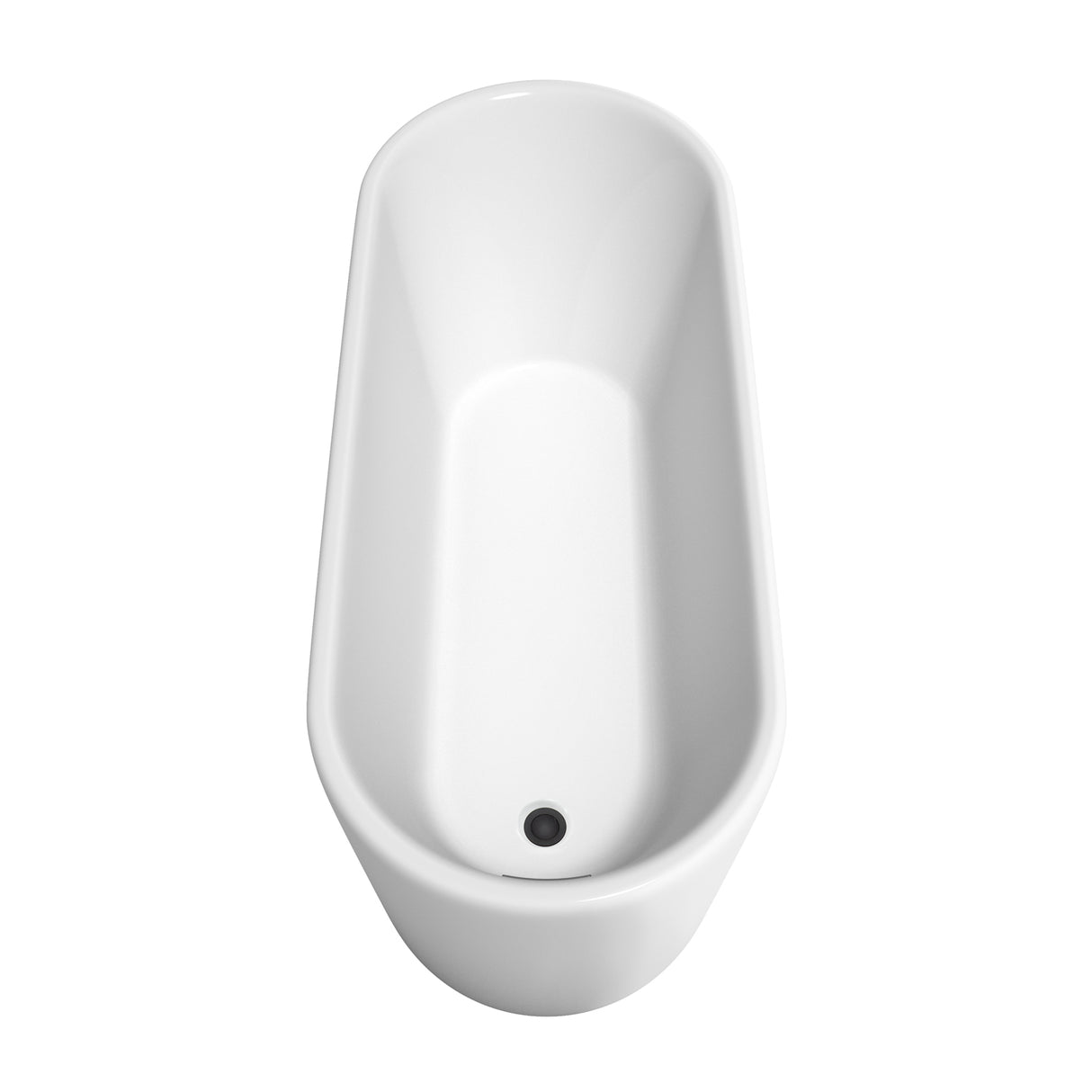 Ursula 67 Inch Freestanding Bathtub in White with Matte Black Drain and Overflow Trim