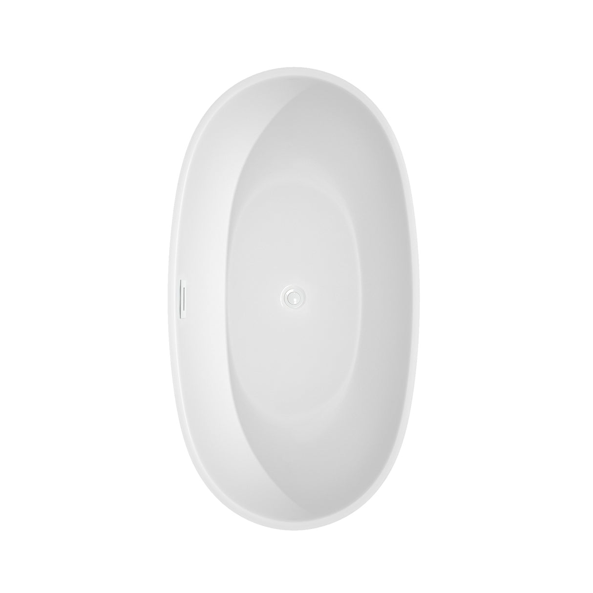 Juno 59 Inch Freestanding Bathtub in White with Shiny White Drain and Overflow Trim