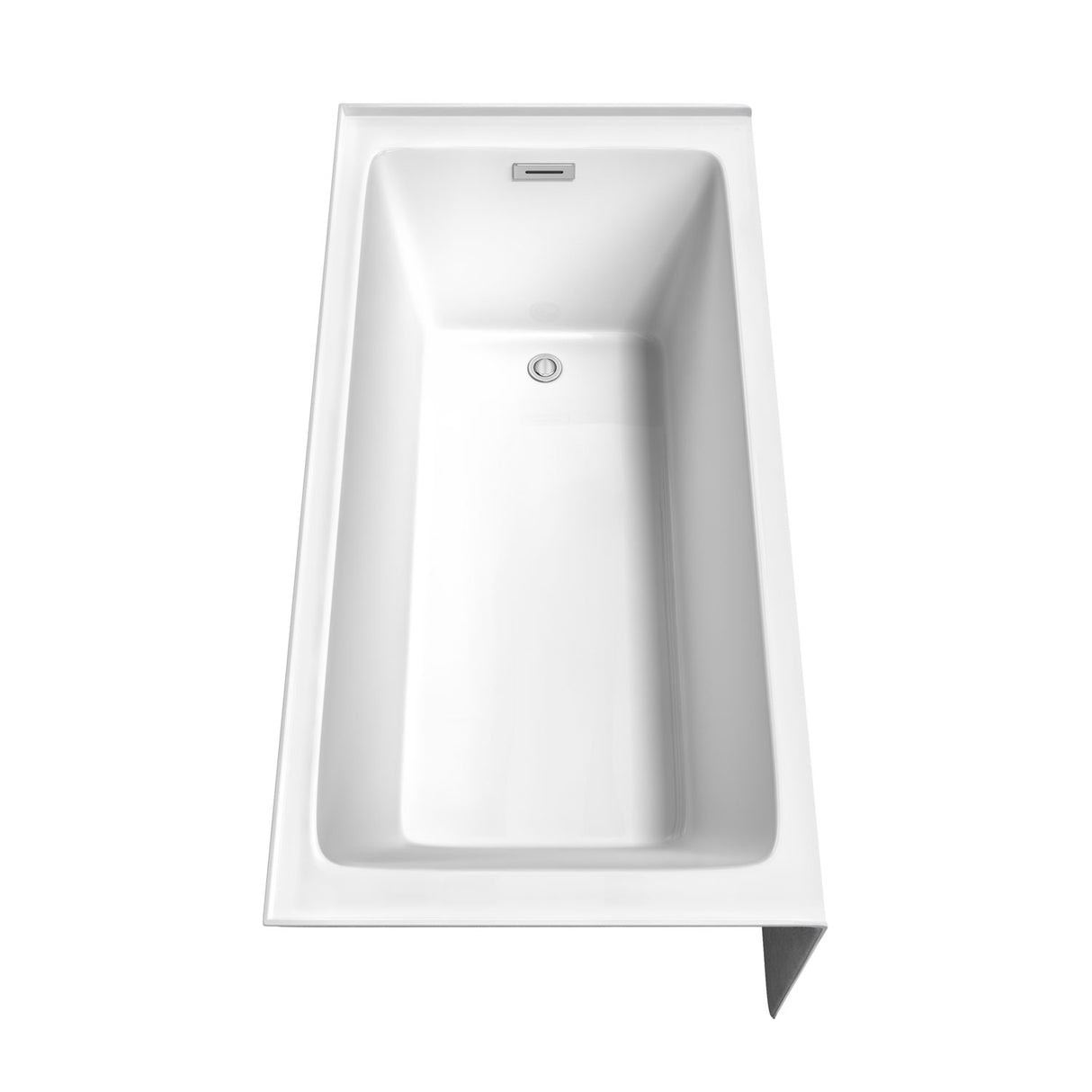 Grayley 60 x 30 Inch Alcove Bathtub in White with Right-Hand Drain and Overflow Trim in Polished Chrome