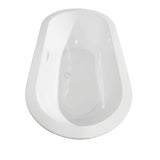 Soho 60 Inch Freestanding Bathtub in White with Shiny White Drain and Overflow Trim