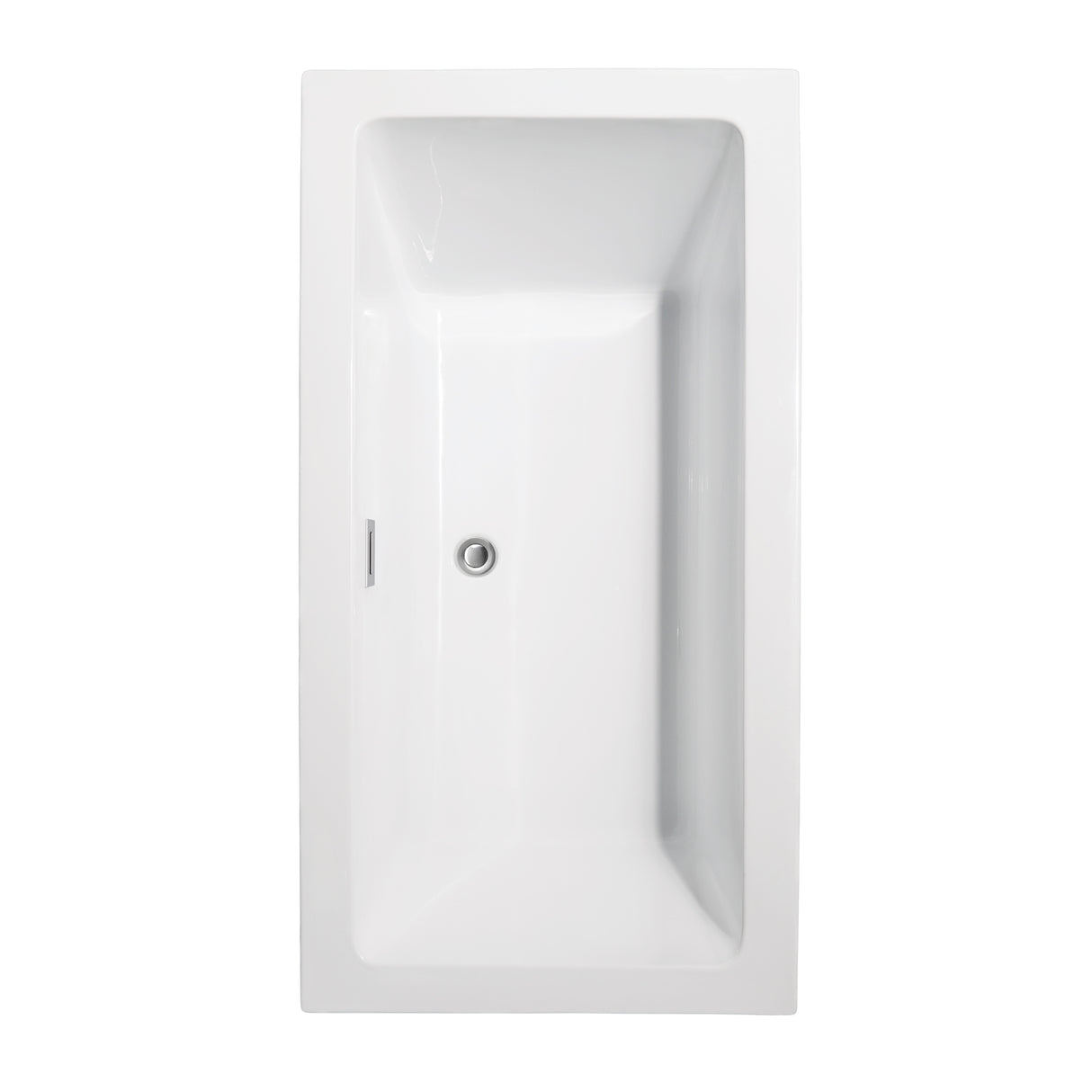 Melody 60 Inch Freestanding Bathtub in White with Polished Chrome Drain and Overflow Trim