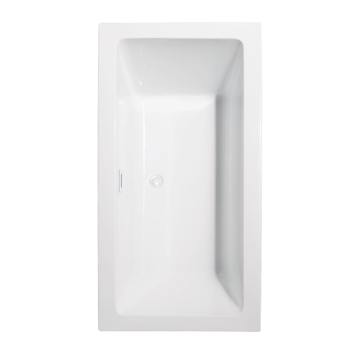 Melody 60 Inch Freestanding Bathtub in White with Shiny White Drain and Overflow Trim