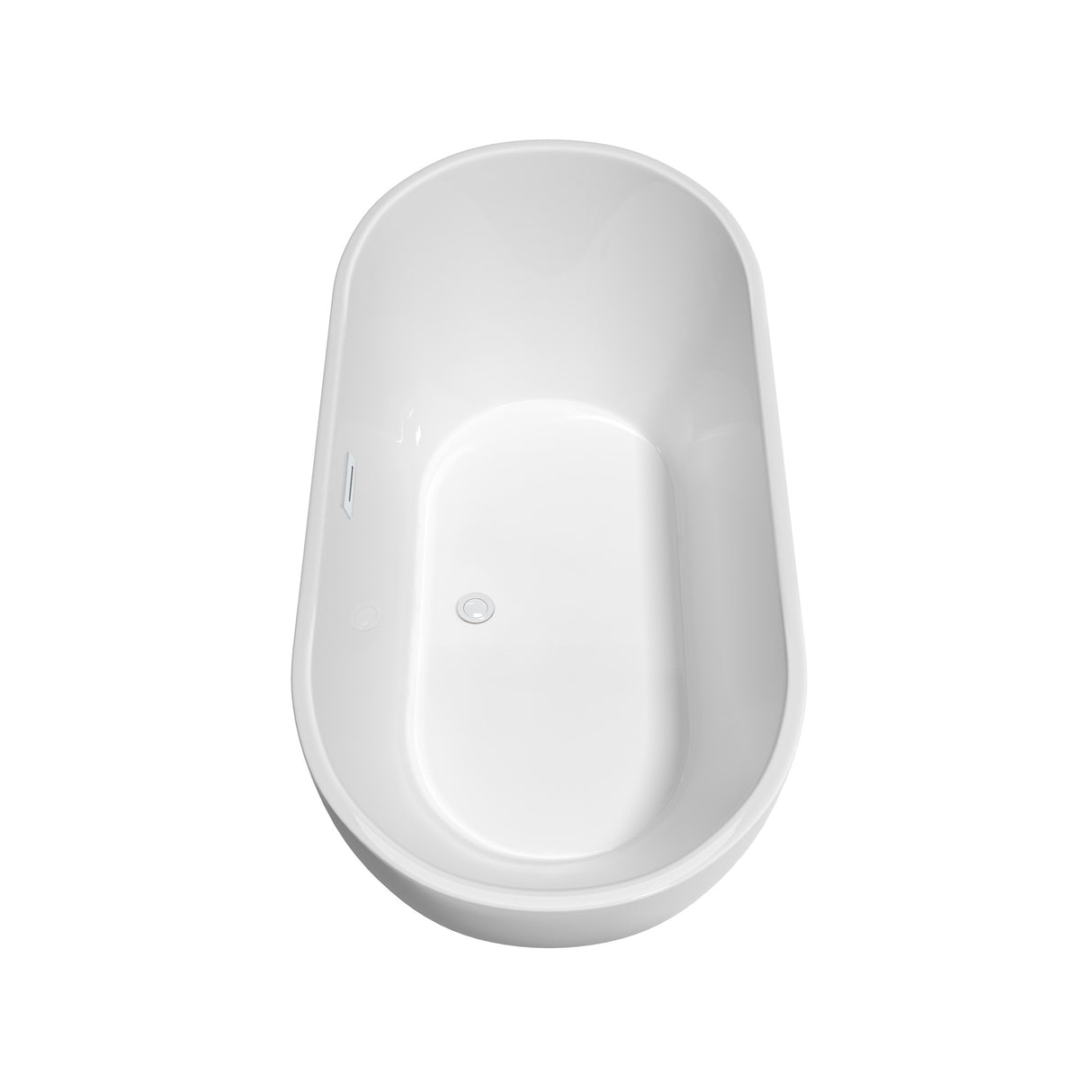 Brooklyn 60 Inch Freestanding Bathtub in White with Shiny White Trim and Floor Mounted Faucet in Matte Black