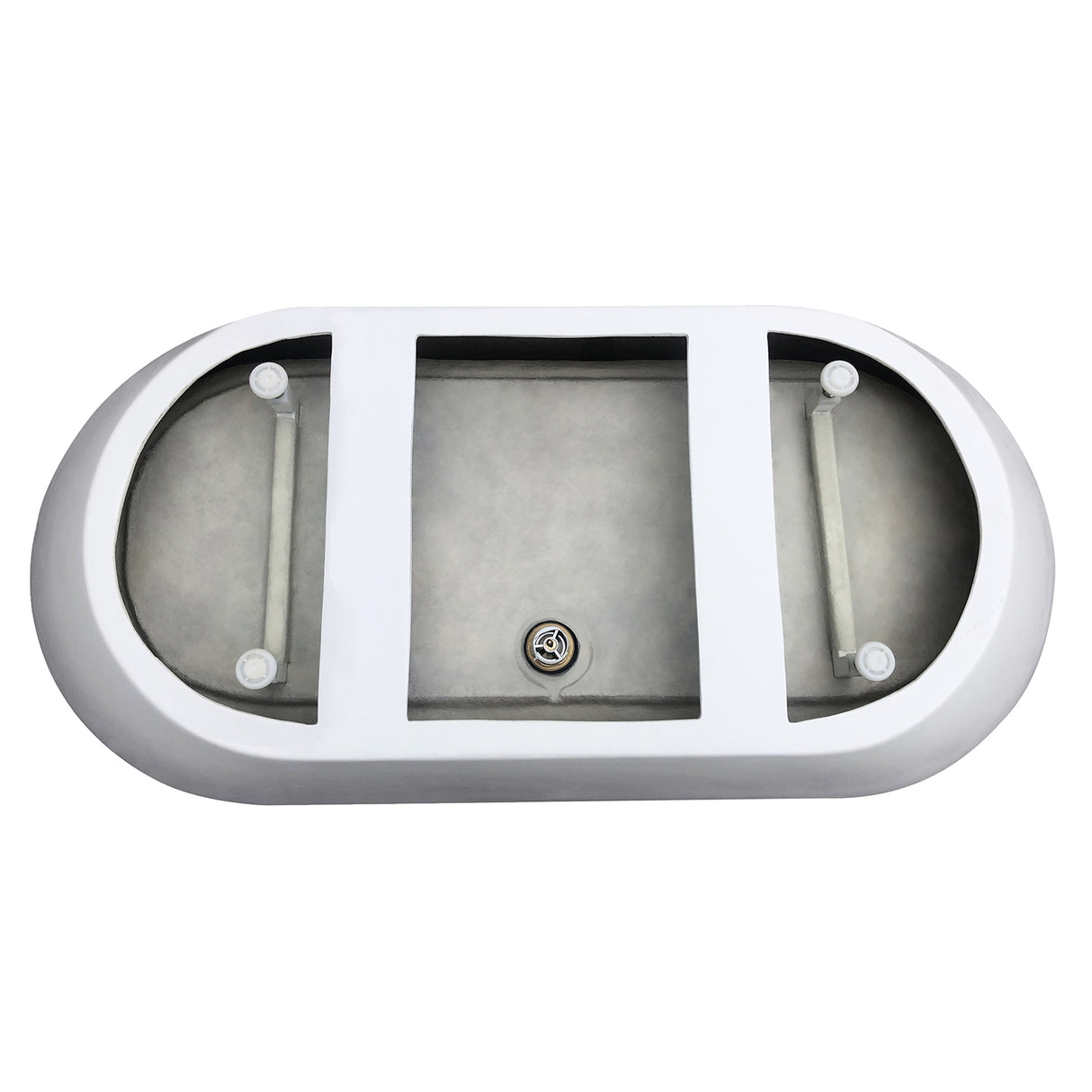Brooklyn 67 Inch Freestanding Bathtub in White with Polished Chrome Drain and Overflow Trim