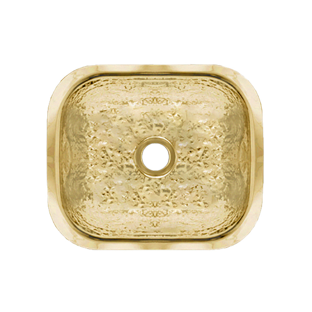 Rectangular Undermount Entertainment/Prep Sink with a Hammered Texture Surface