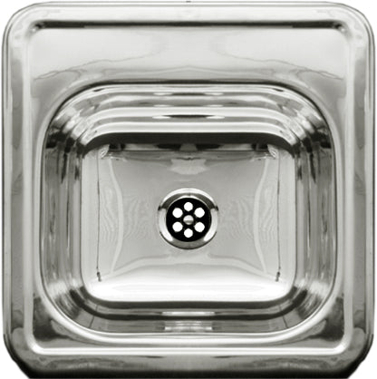 Decorative Square Drop-in Entertainment/Prep Sink with a Smooth Surface