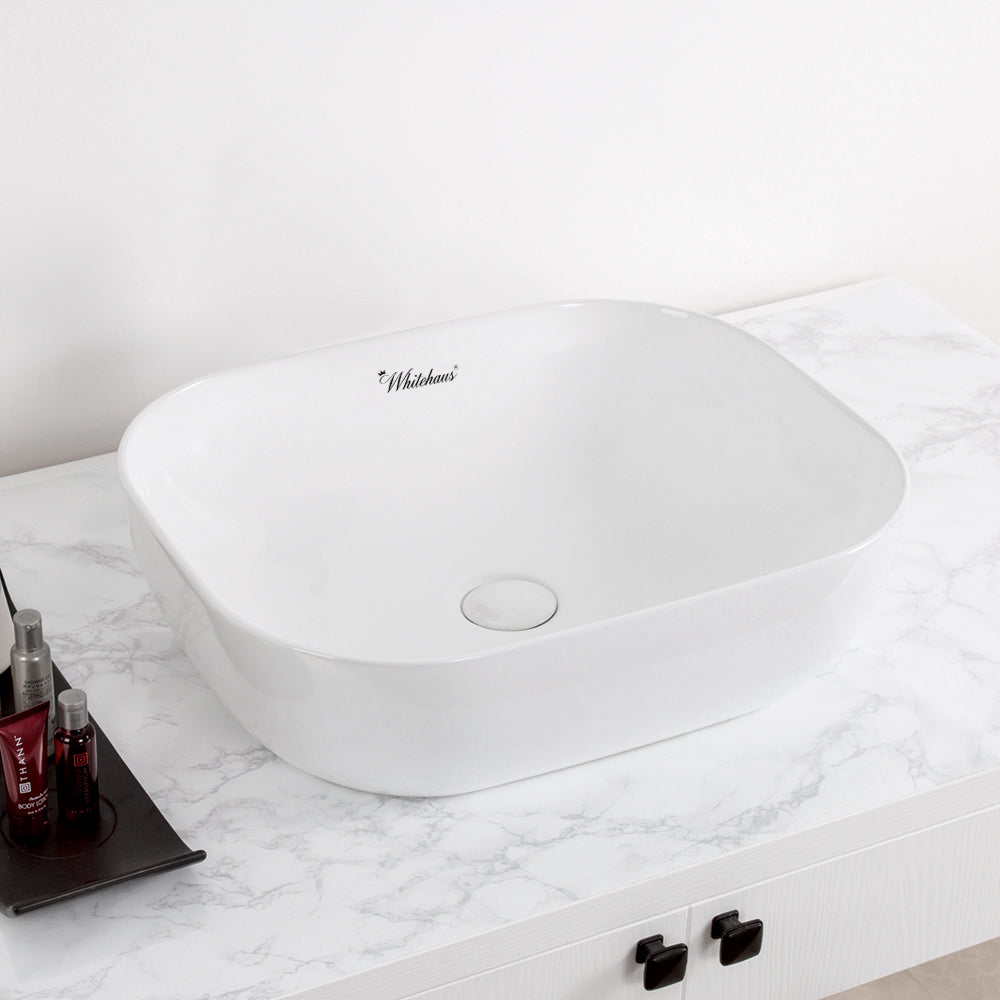 Isabella Plus Collection Rectangular Above Mount Basin with Center Drain