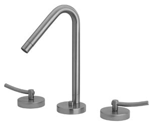 Metrohaus Lavatory Widespread Faucet with 45-Degree Swivel Spout, Pop-up Waste and Lever Handles