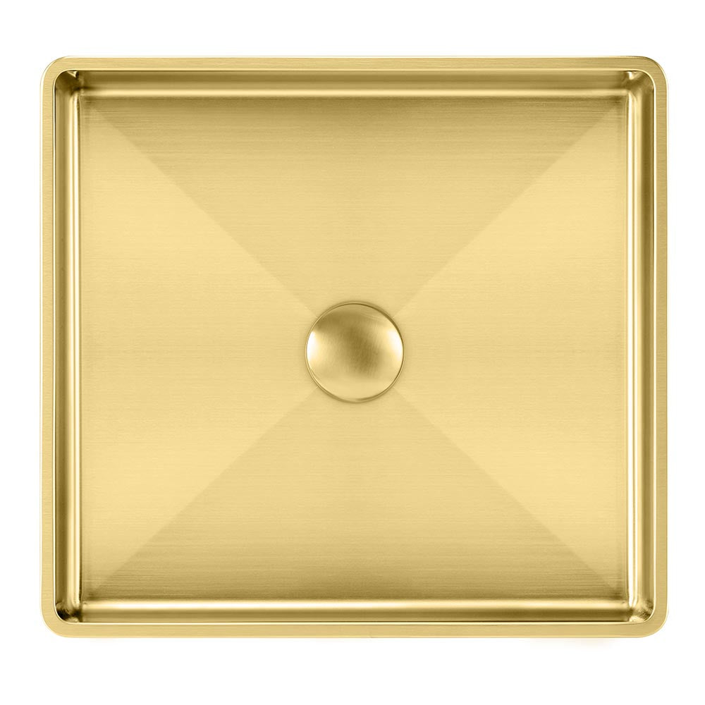 Noah Plus 10 gauge frame, Squared Semi-recessed Basin Set with center drain