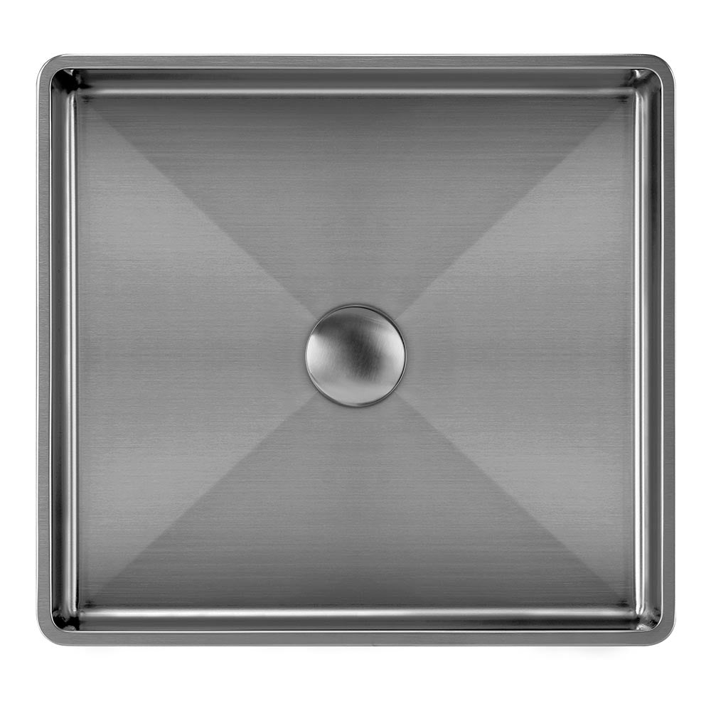 Noah Plus 10 gauge frame, Squared Semi-recessed Basin Set with center drain