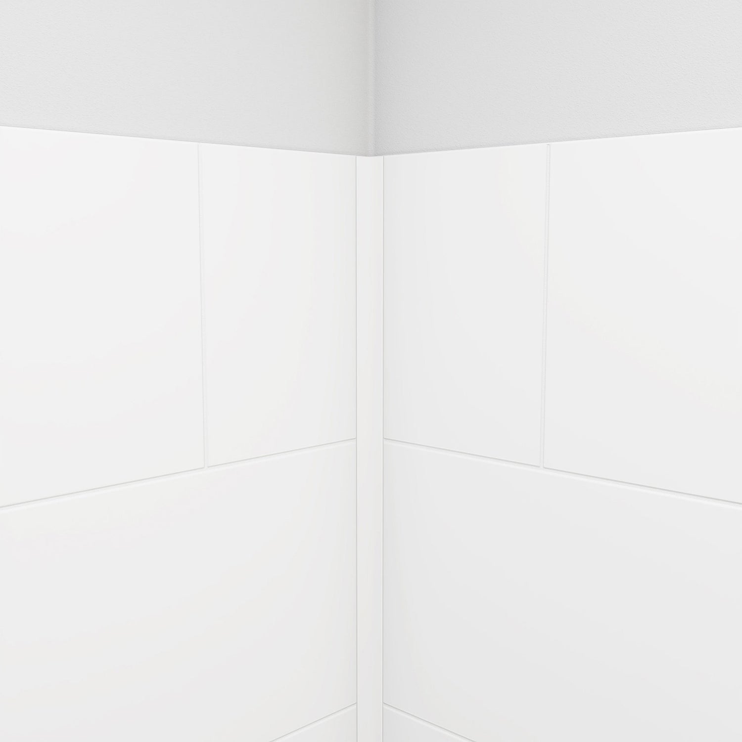 DreamLine DreamStone 36 in. D x 36 in. W x 84 in. H Corner Shower Wall Kit in White Traditional Subway Pattern