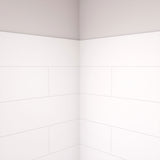 DreamLine DreamStone 42 in. D x 42 in. W x 84 in. H Corner Shower Wall Kit in White Modern Subway Pattern