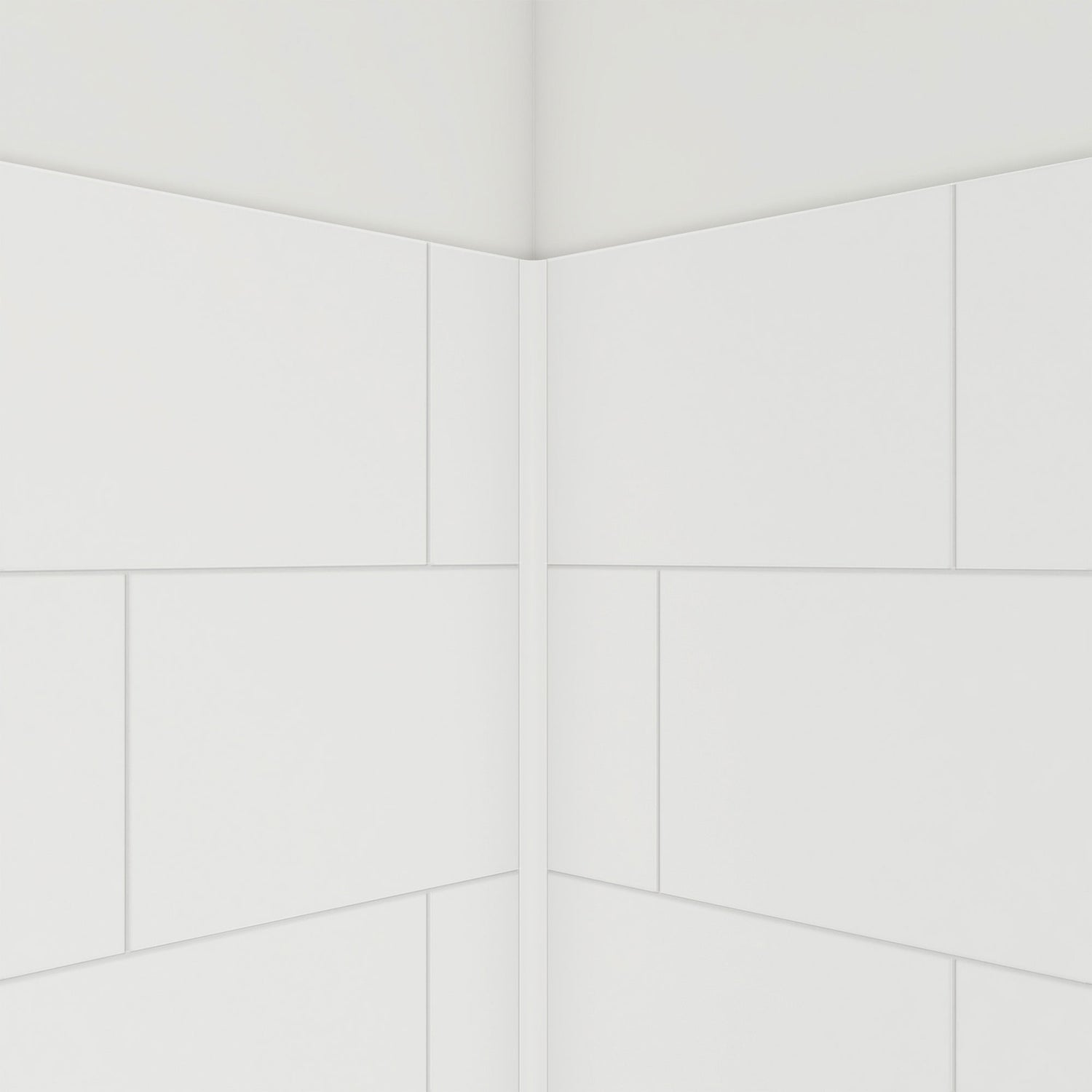 DreamLine DreamStone 36 in. D x 50 in. W x 84 in. H Shower Wall Kit in White Traditional Subway Pattern