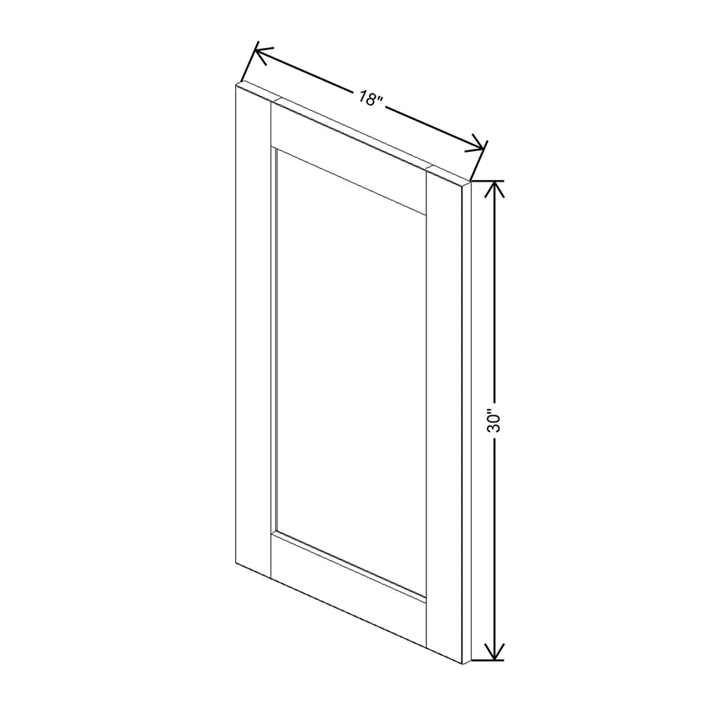 Charcoal " Wide × " High Wall Cabinet - J&K Cabinetry