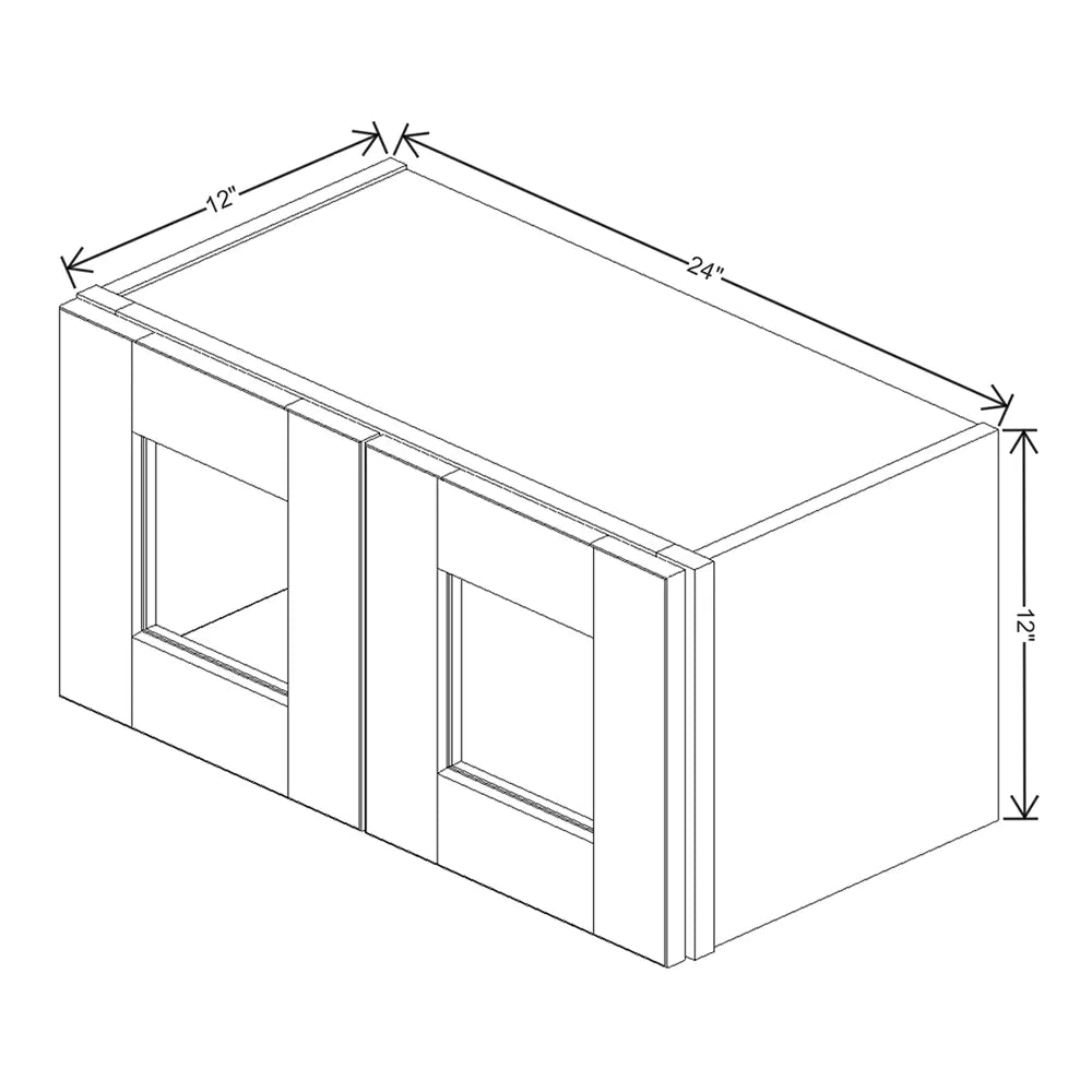 Charcoal " Wide × " High Wall Cabinet - J&K Cabinetry