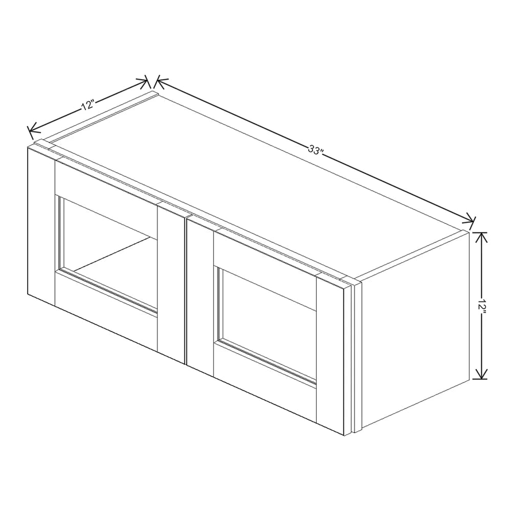 Sage 33" Wide × 42" High Wall Cabinet - J&K Cabinetry