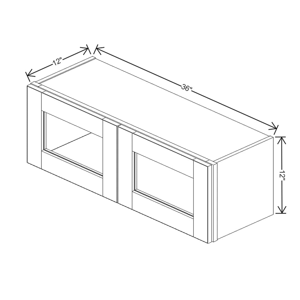 Dove 36" Wide × 42" High Wall Cabinet - J&K Cabinetry