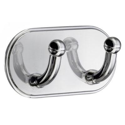 Smedbo Beslagsboden Design Double Hook Self-adhesive in Polished Chrome