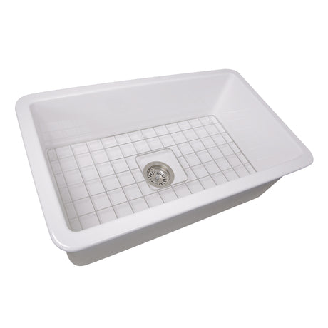 Nantucket Sinks 32-Inch Undermount Fireclay Kitchen Sink Wellfleet-3218W