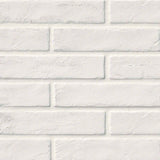 MSI brick collection capella white brick NCAPWHIBRI2X10 glazed porcelain floor wall tile product shot multiple bricks angle view