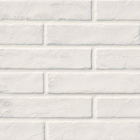 MSI brick collection capella white brick NCAPWHIBRI2X10 glazed porcelain floor wall tile product shot multiple bricks angle view