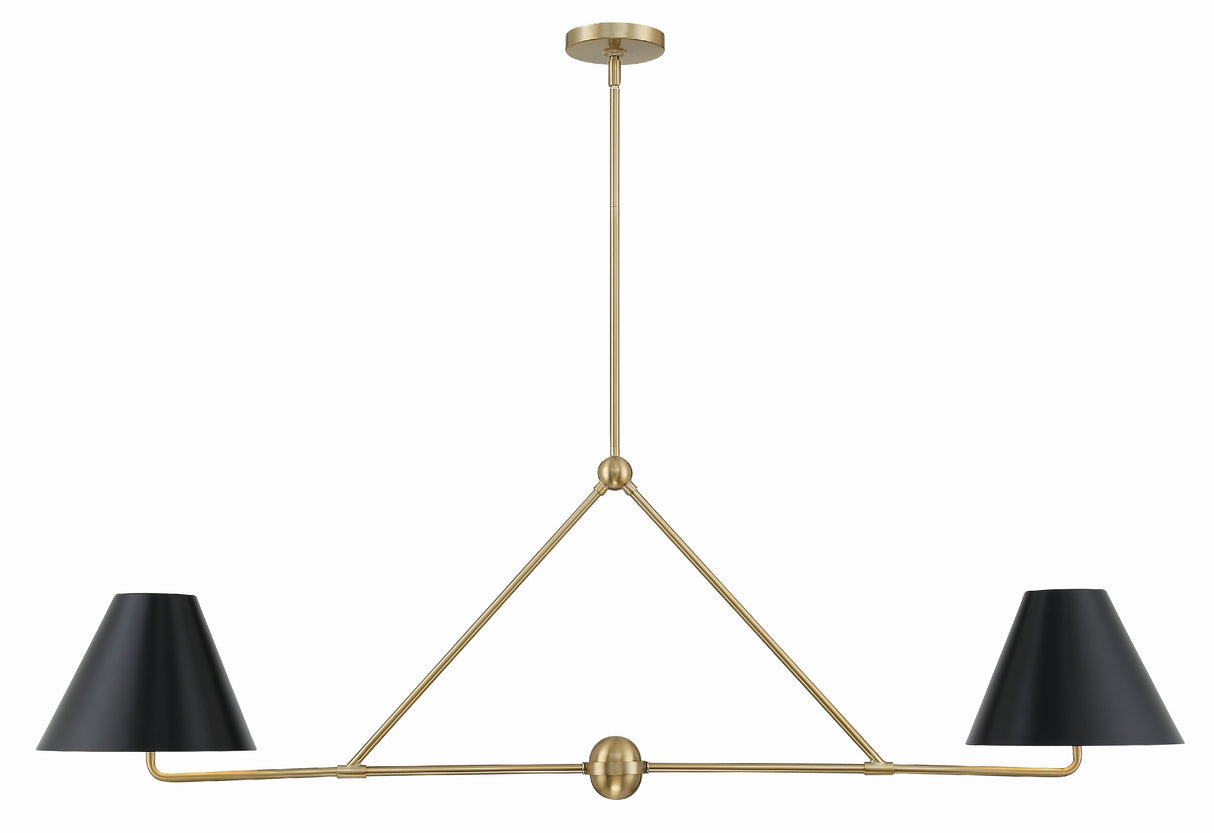 Xavier 4 Light Vibrant Gold Chandelier XAV-B9307-VG