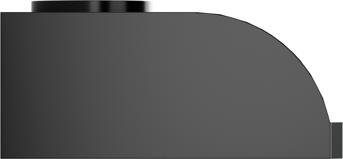 Vent-A-Hood XRH9-230 BL 30" 600 CFM Professional Convex Under Cabinet Range Hood with Magic Lung Blower, Black Satin