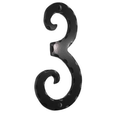 Smedbo SmedboHouse Number 3 in Black Wrought Iron