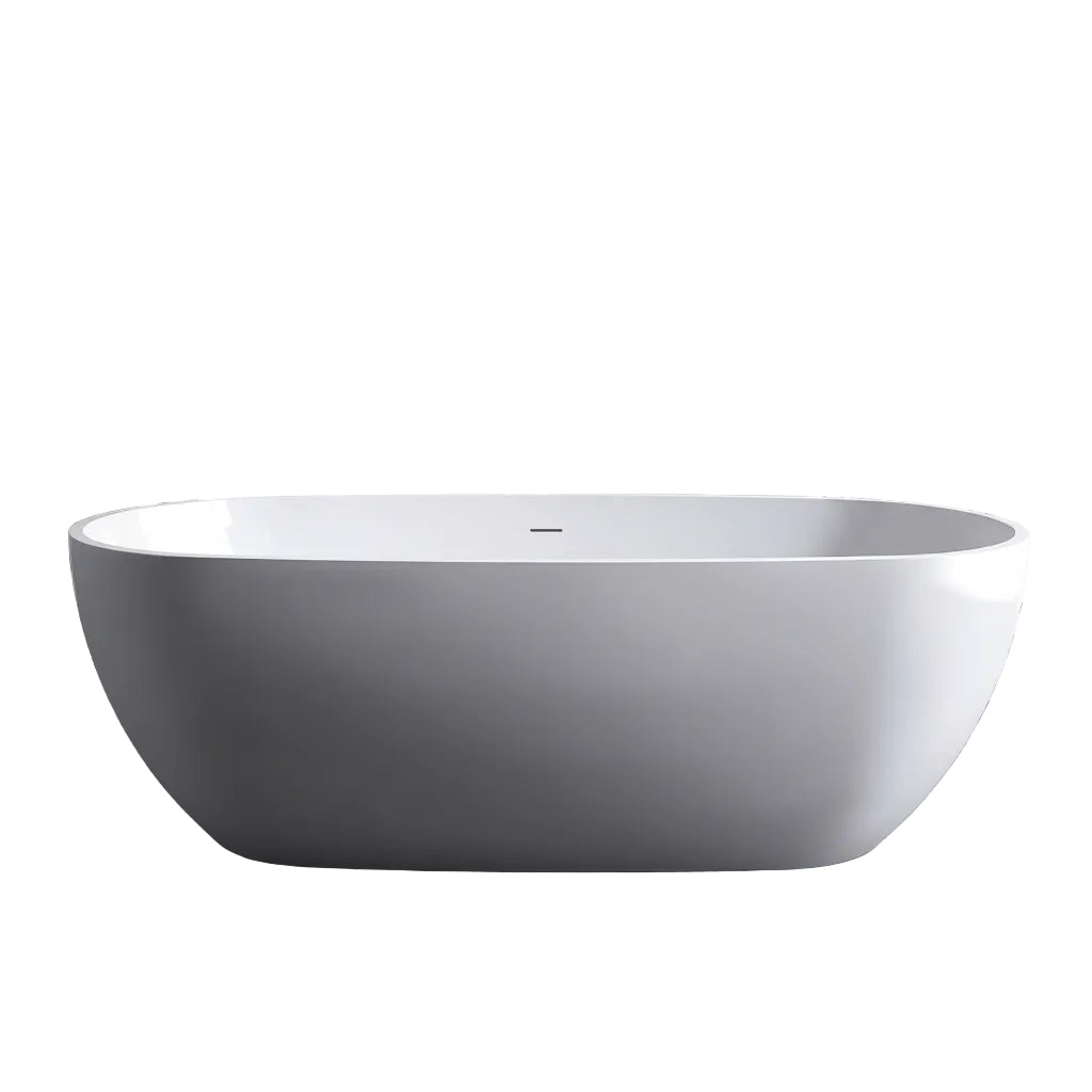 New England Home Goods Ossipee™ 71" White Freestanding Acrylic Soaking Bathtub