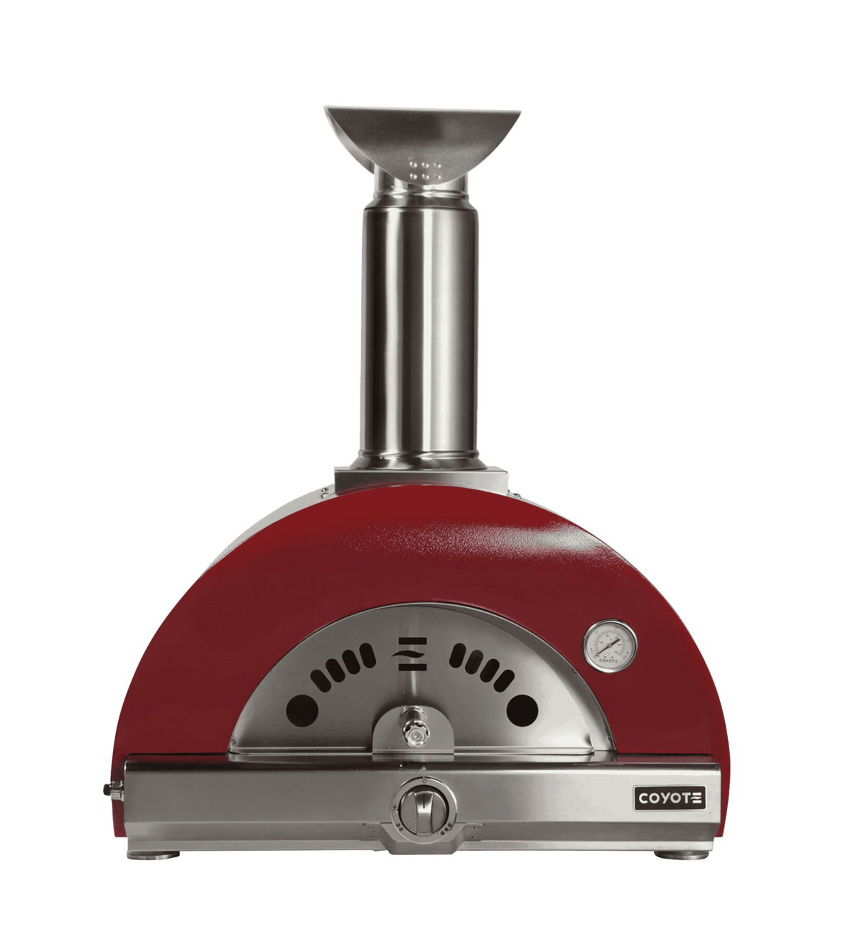 Coyote C1PZ30HRLP 30" Hybrid Multi-Fuel Outdoor Pizza Oven, Liquid Propane, Red