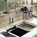 Nantucket Sinks' ZR-PS-3620-16 - 36 Inch Pro Series Large Prep Station Single Bowl Undermount Stainless Steel Kitchen Sink with Compatible Accessories