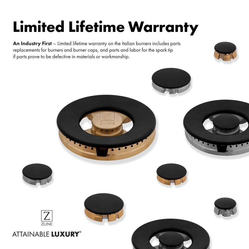 ZLINE Autograph Edition 48 in. 6.0 cu. ft. Legacy Dual Fuel Range with 7 Burner Gas Cooktop and 2 Electric Ovens in Stainless Steel and Matte Black Accents (RAZ-48-MB)