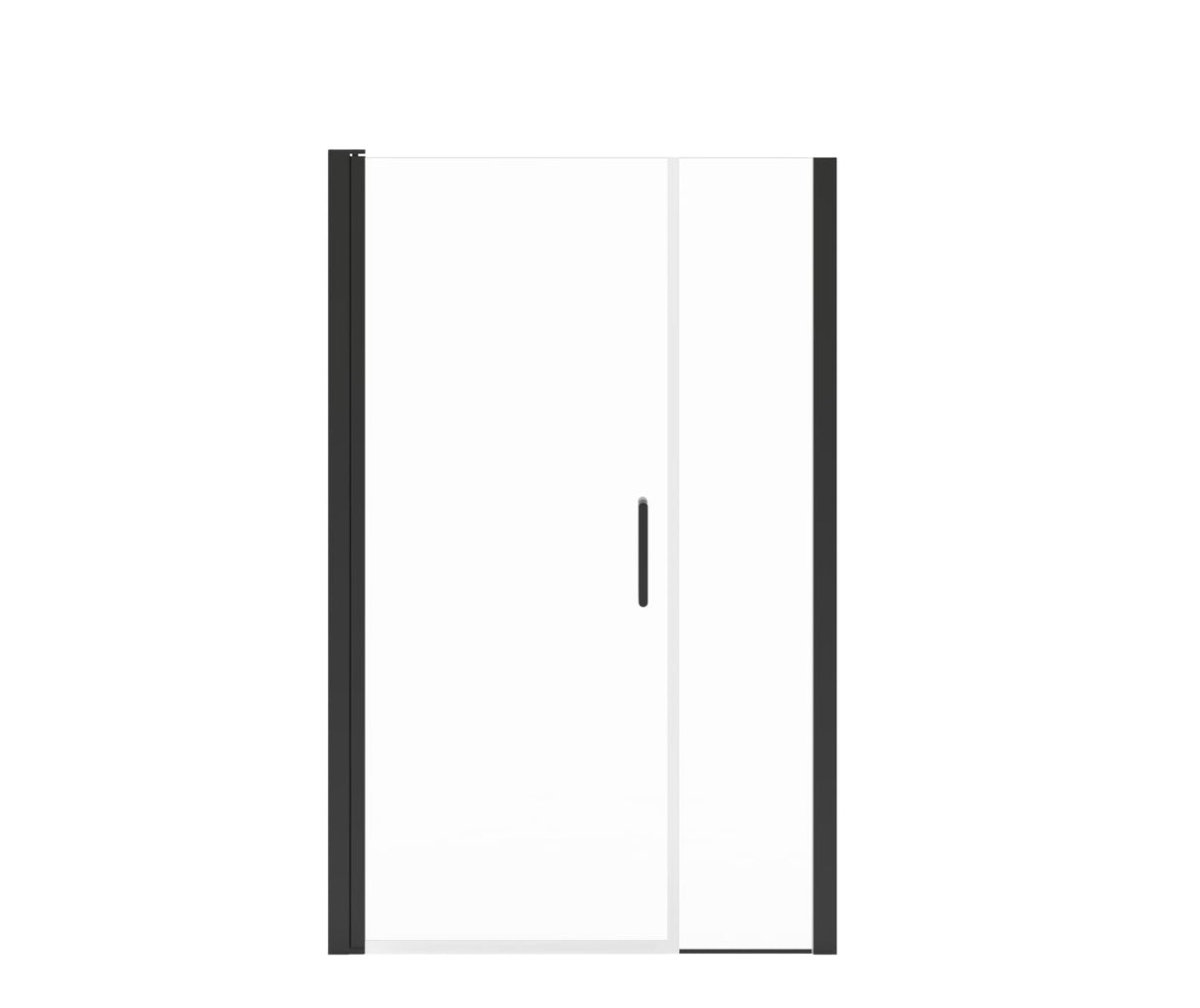 MAAX 138270-900-340-100 Manhattan 43-45 x 68 in. 6 mm Pivot Shower Door for Alcove Installation with Clear glass & Round Handle in Matte Black