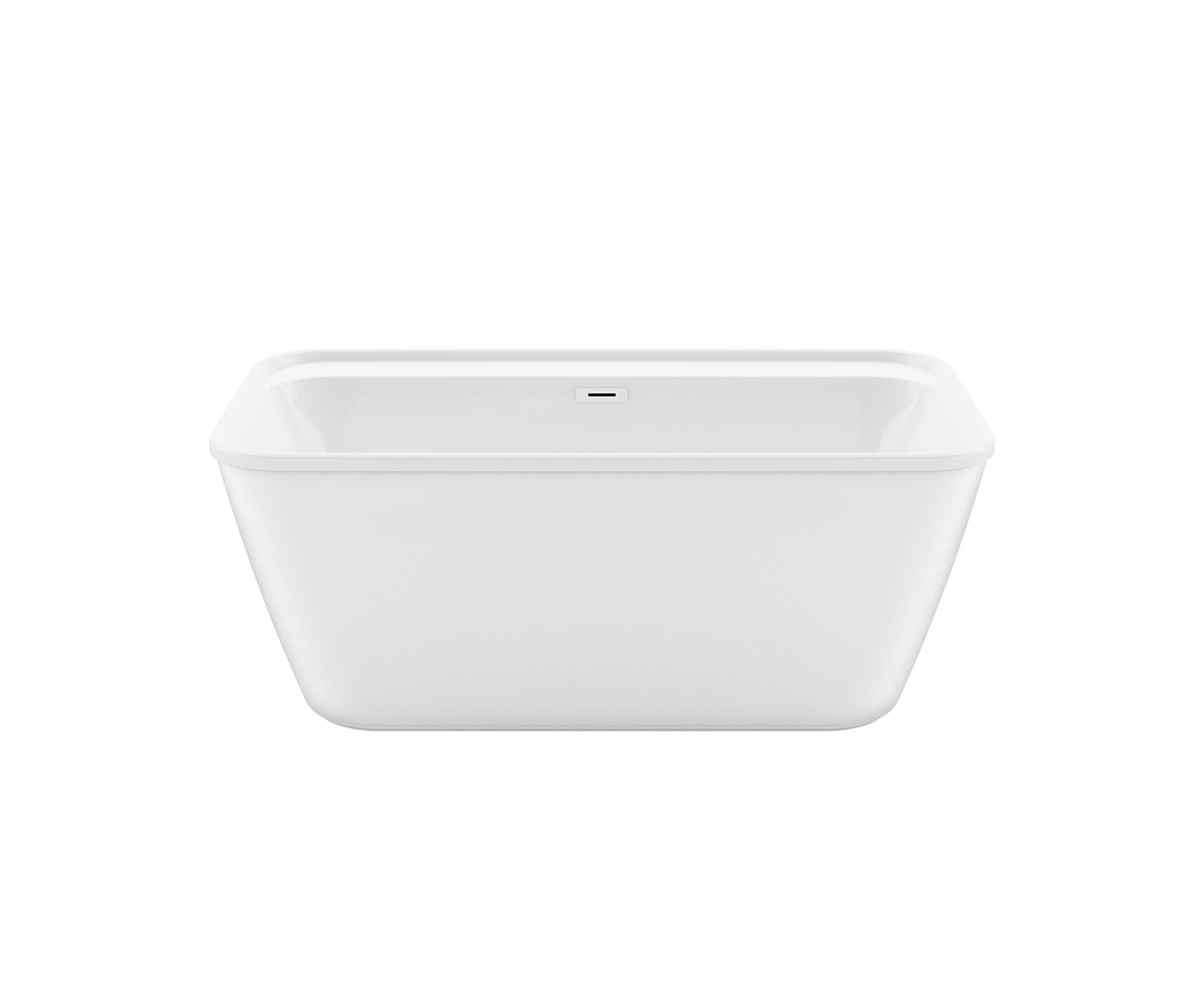 MAAX 106995-000-002-000 Pocono 58 x 32 AcrylX Freestanding Center Drain Bathtub in White with White Skirt