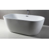 ALFI brand AB8839 67 inch White Oval Acrylic Free Standing Soaking Bathtub