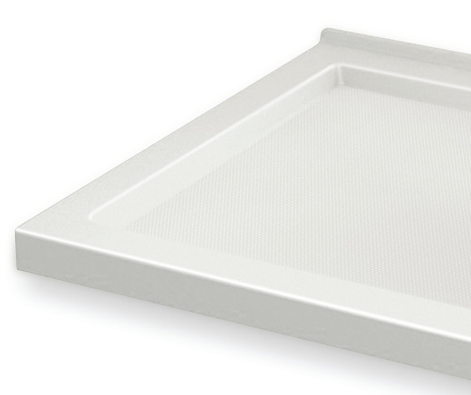MAAX 410035-543-001-002 B3Round 6034 Acrylic Corner Right Shower Base in White with Anti-slip Bottom with Right-Hand Drain