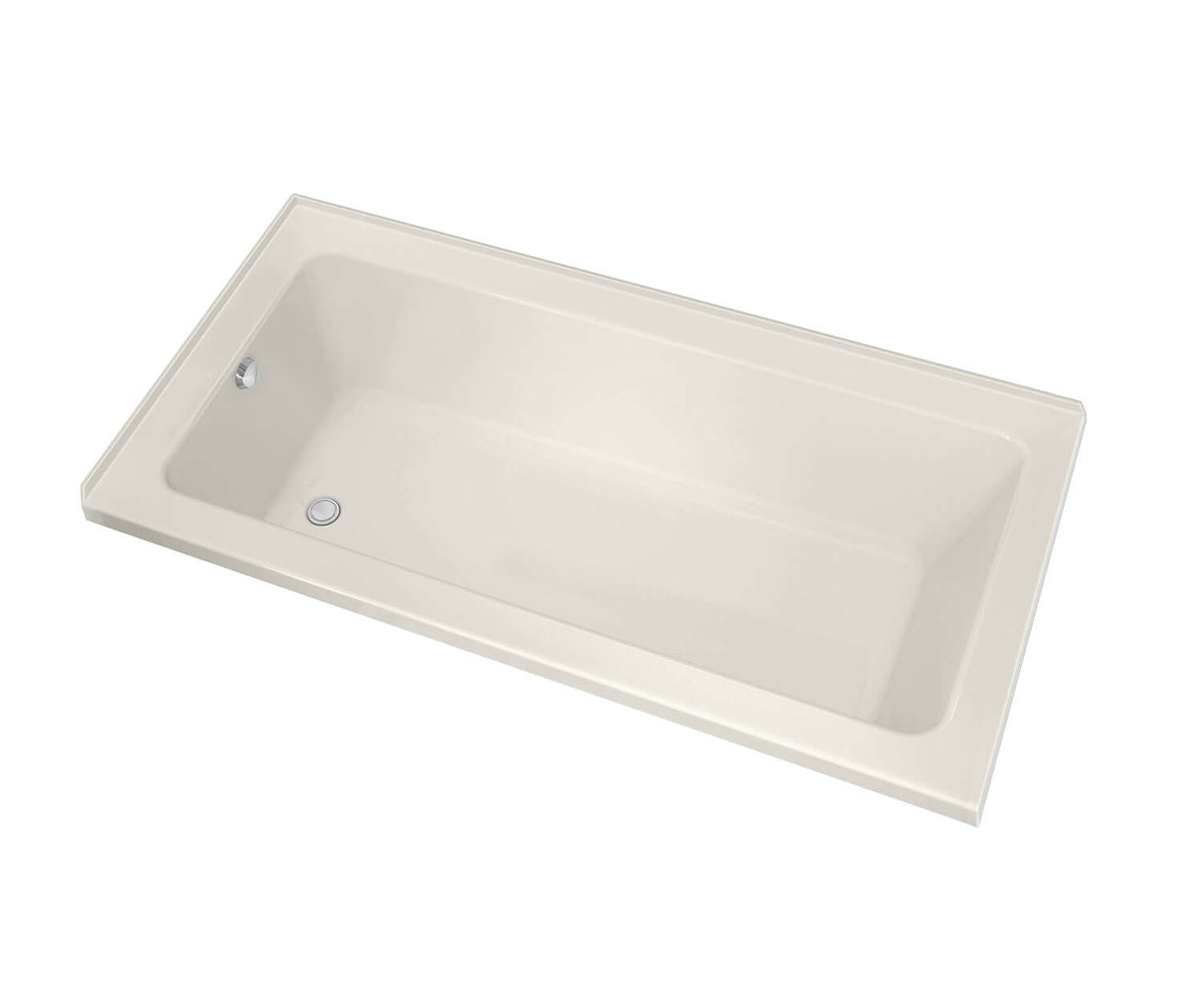 MAAX 106211-L-000-007 Pose 7236 IF Acrylic Corner Left Left-Hand Drain Bathtub in Biscuit