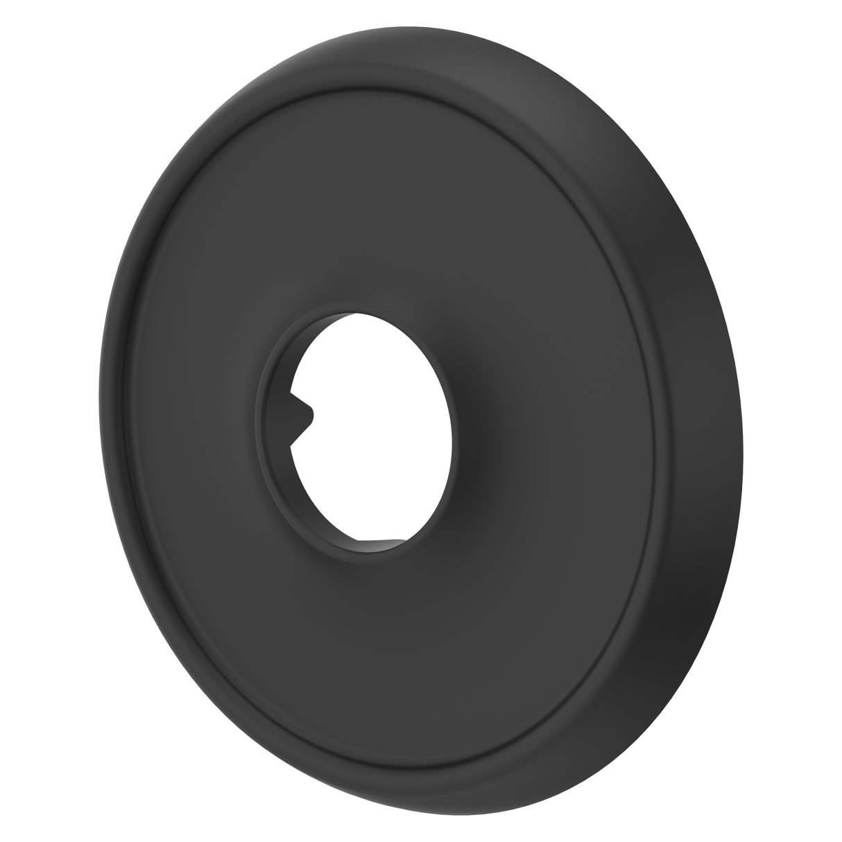 Transitional Round Shower Arm Flange in Matte Black