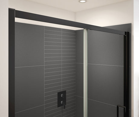 MAAX 135238-900-340-000 Connect Pro 57-58 ½ x 76 in. 6mm Sliding Shower Door for Alcove Installation with Clear glass in Matte Black