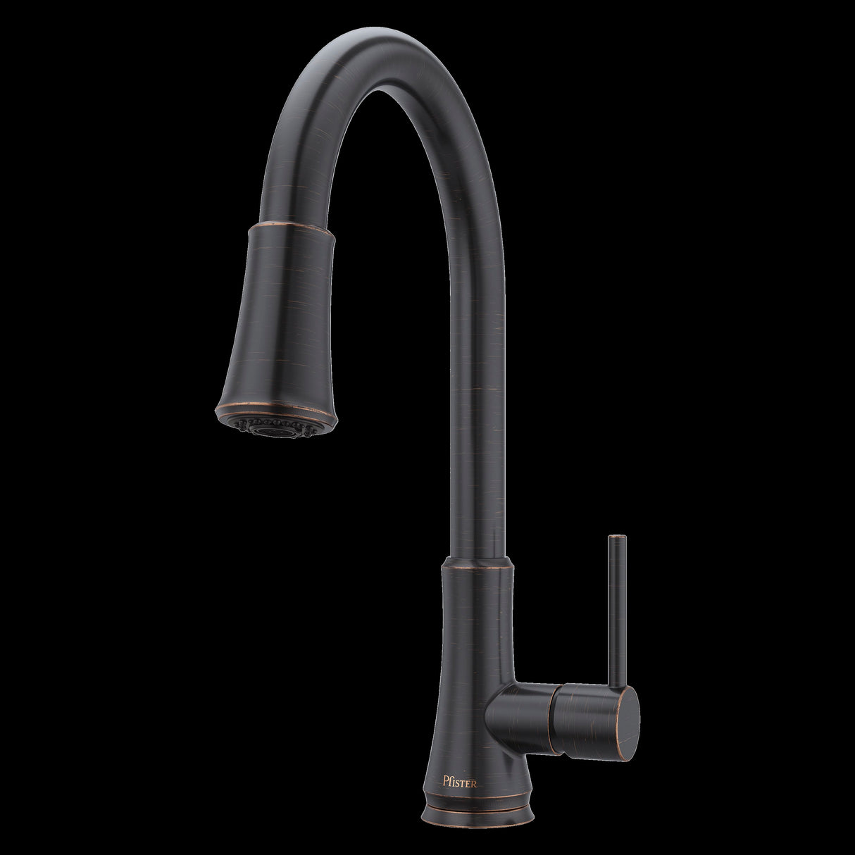 Pfirst Series 1-Handle Pull-Down Kitchen Faucet in Tuscan Bronze
