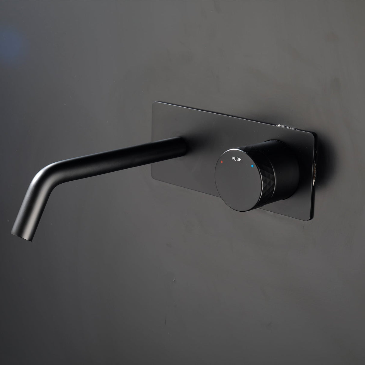 DAX Brass Wall Mount Single Handle Bathroom Faucet, Black Matte DAX-65149-BL