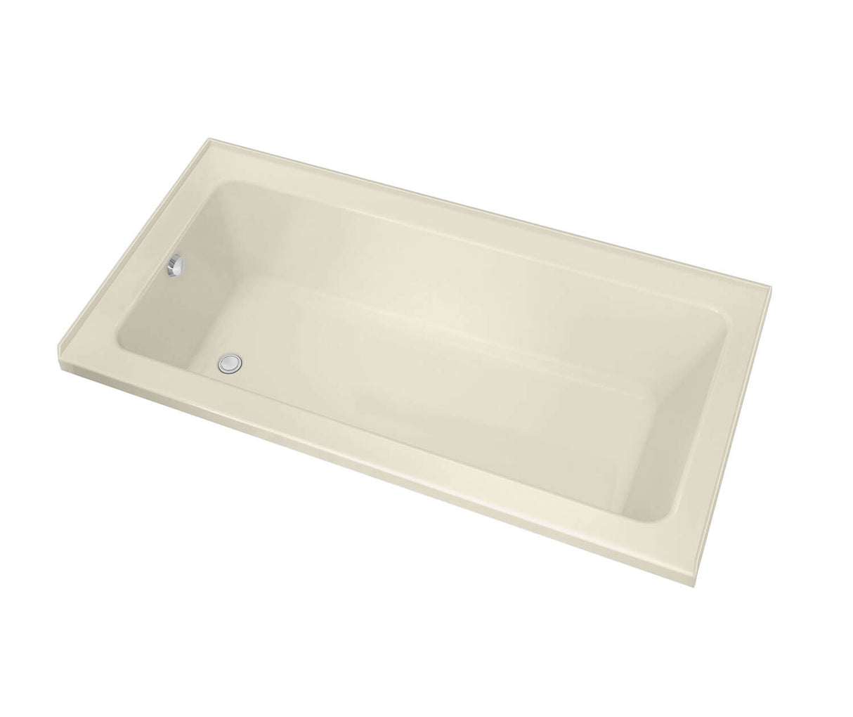 MAAX 106210-L-097-004 Pose 7236 IF Acrylic Alcove Left-Hand Drain Combined Whirlpool & Aeroeffect Bathtub in Bone