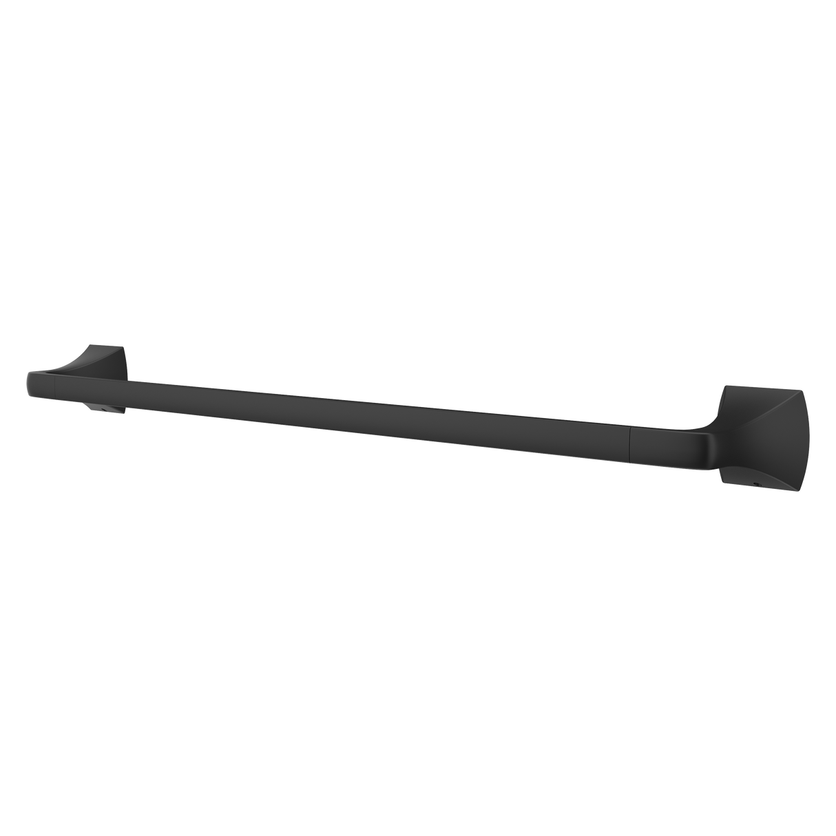 Soft Square 24 in. Towel Bar in Matte Black