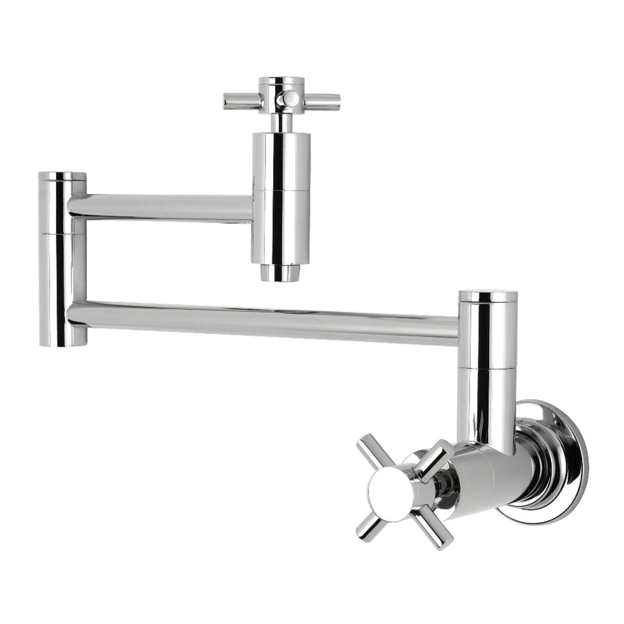 Kingston Brass KS8101DX Concord Wall Mount Pot Filler Kitchen Faucet, Polished Chrome