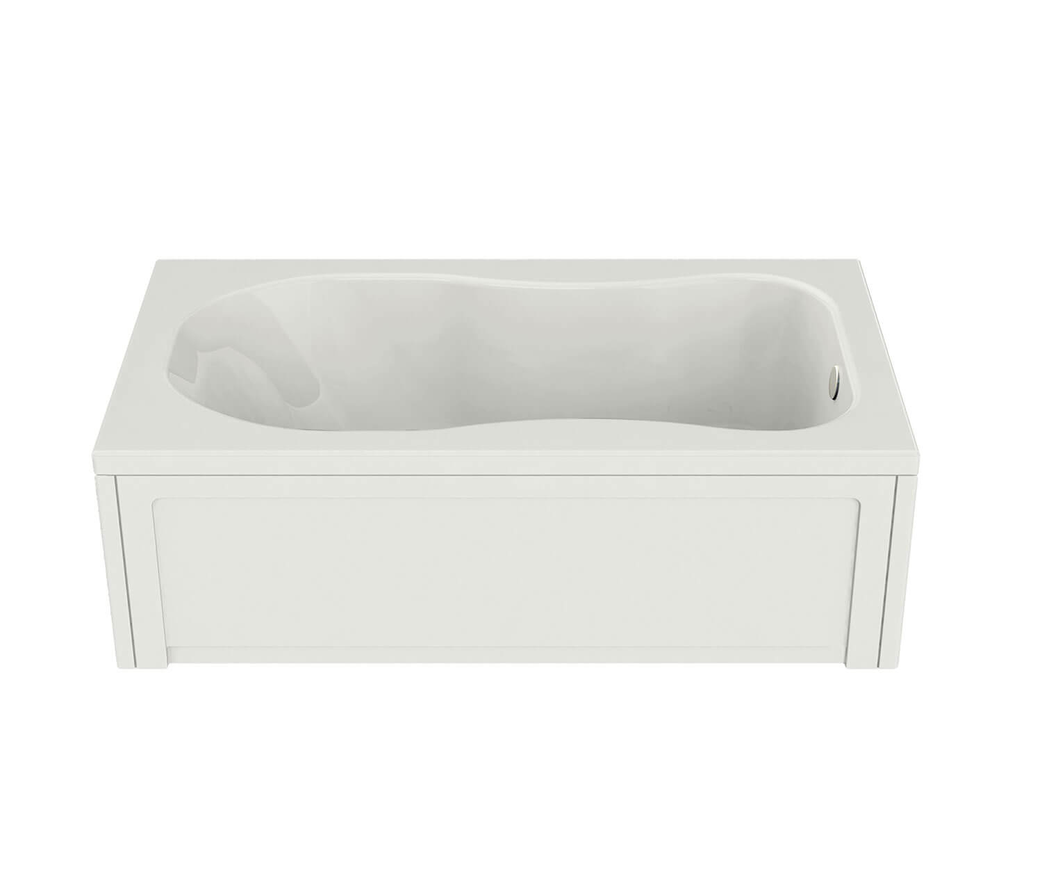 MAAX 101056-094-001 Topaz 6636 Acrylic Alcove End Drain Combined Hydromax & Aerofeel Bathtub in White