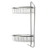 ALFI brand AB9532 Polished Chrome Corner Mounted Double Basket Shower Shelf Bathroom Accessory